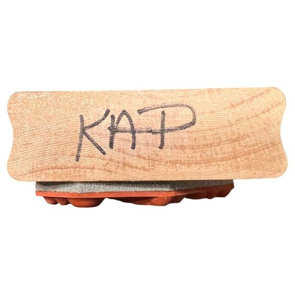 VTG Halloween Darcie Hunter 1994 "Whats Boo With You?" Wooden Rubber Stamp - Picture 4 of 4